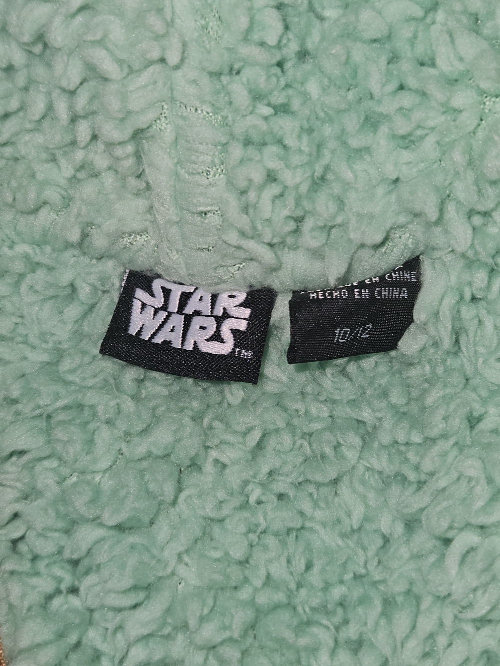 Baby YODA! Star Wars Kids Mint Green Sherpa Jacket - Picture 3 of 4